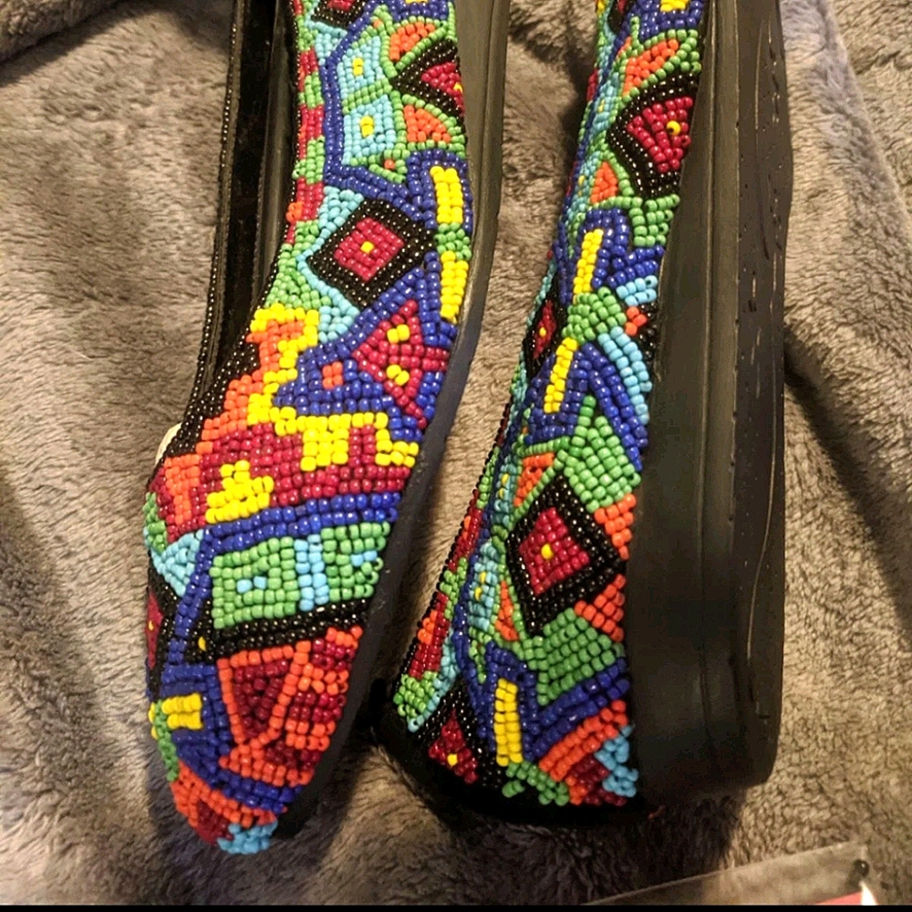 Beverly Feldman- vintage beaded flats